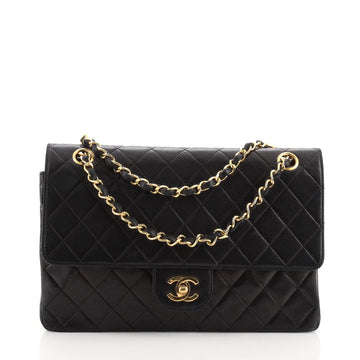 Chanel Vintage Classic Double Flap Bag Quilted Lambskin Medium