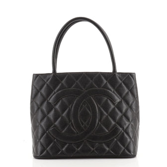 Chanel Medallion Tote Quilted Caviar