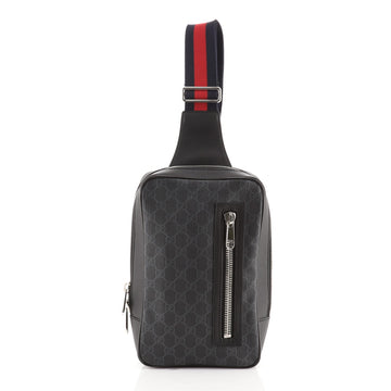 Gucci Soft Zip Sling Bag GG Coated Canvas Small