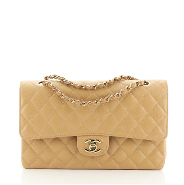 Chanel Vintage Classic Double Flap Bag Quilted Caviar Medium