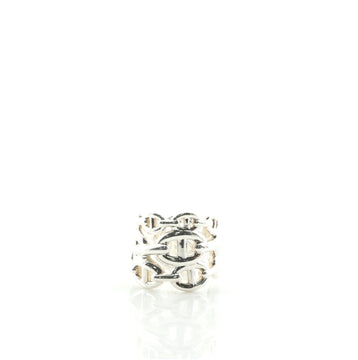 Hermes Chain d'Ancre Enchainee Ring Sterling Silver GM