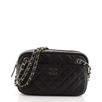 Chanel Camera Case Bag Quilted Caviar Small