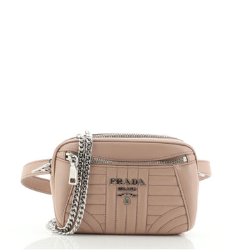 Prada Convertible Belt Bag Diagramme Quilted Leather Small