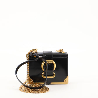 Prada Cahier Chain Crossbody Bag Spazzolato Leather Micro