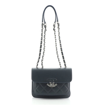 Chanel CC Box Flap Bag Quilted Caviar Mini