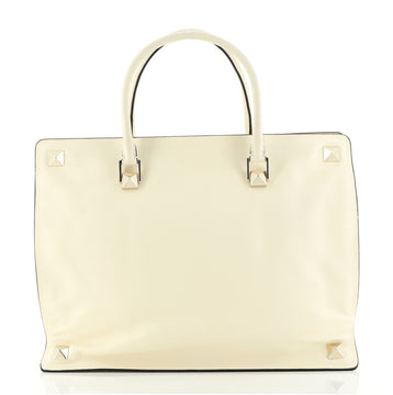 Valentino Rockstud Four Corner Tote Leather Large