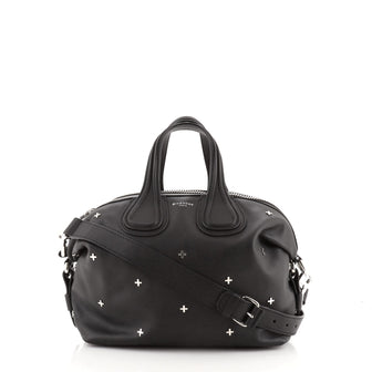 Givenchy Nightingale Satchel Studded Waxed Leather Small