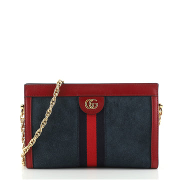 Gucci Ophidia Chain Shoulder Bag Suede Small