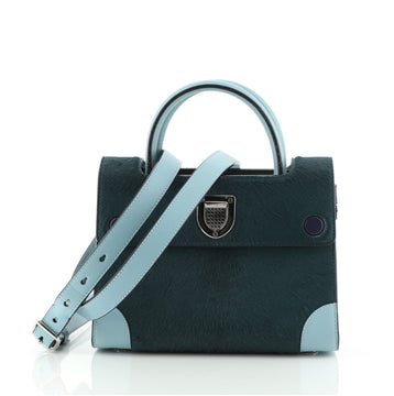 Christian Dior Diorever Handbag Calf Hair with Leather Mini