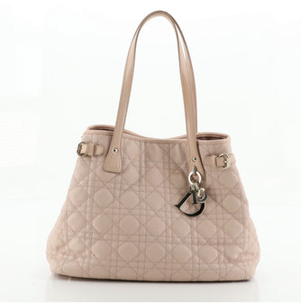Christian Dior Panarea Tote Cannage Quilt Canvas Small