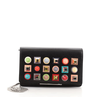 Fendi Wallet on Chain Studded Leather