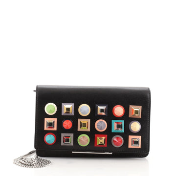 Fendi Wallet on Chain Studded Leather