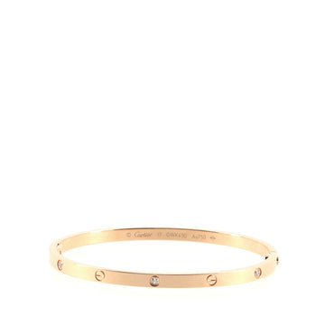 Cartier Love 6 Diamond Bracelet 18K Rose Gold and Diamonds Small