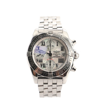 Breitling Cockpit Galactic Chronograph Automatic Watch Stainless Steel with Mother of Pearl 39