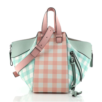Loewe Hammock Bag Gingham Printed Leather Small