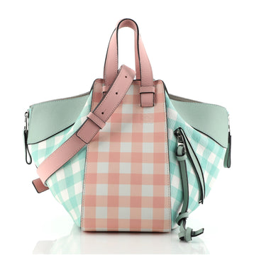 Loewe Hammock Bag Gingham Printed Leather Small