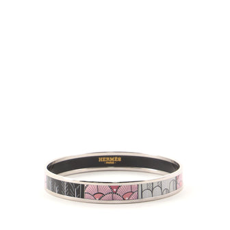 Hermes Bangle Bracelet Printed Enamel Narrow