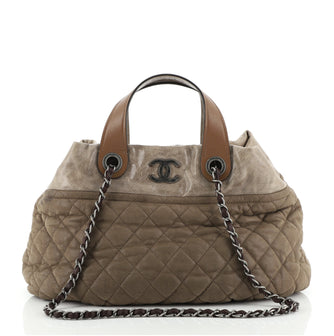 Chanel In The Mix Tote Quilted Iridescent Calfskin Large