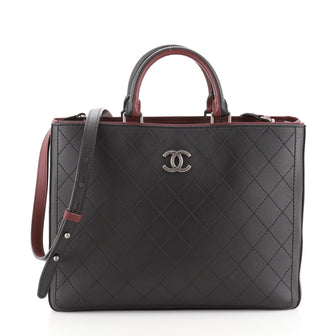 Chanel CC Shopping Tote Stitched Bullskin Large