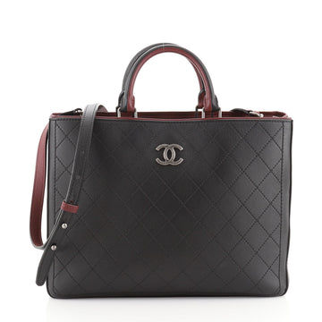 Chanel CC Shopping Tote Stitched Bullskin Large