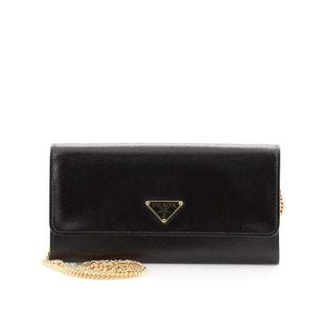 Prada Wallet on Chain Vernice Saffiano Leather