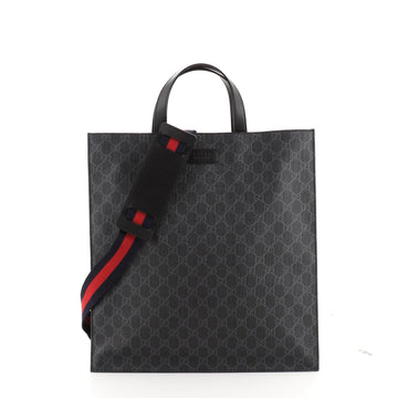 Gucci Convertible Soft Open Tote GG Coated Canvas Tall