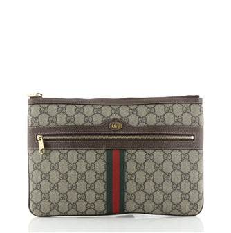 Gucci Ophidia Zip Pouch GG Coated Canvas Large