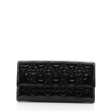 Christian Dior Lady Dior Rendez Vous Short Chain Wallet Cannage Quilt Patent