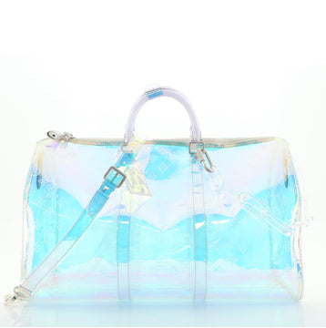 Louis Vuitton Keepall Bandouliere Bag Limited Edition Monogram Prism PVC 50