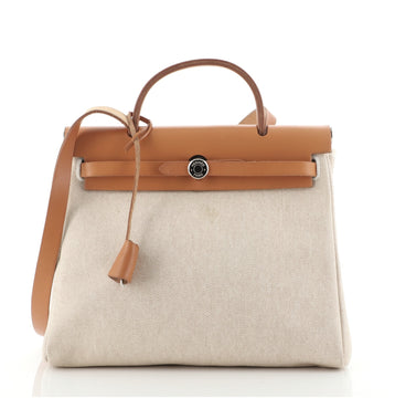 Hermes Herbag Toile and Leather PM