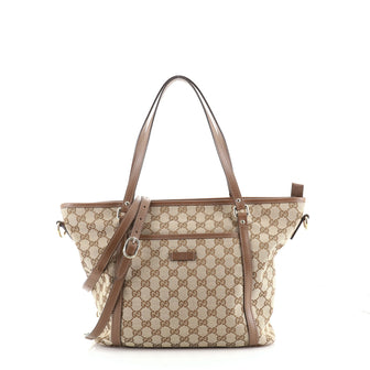 Gucci Front Pocket Convertible Tote GG Canvas Medium