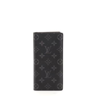 Louis Vuitton Brazza Wallet Monogram Eclipse Canvas