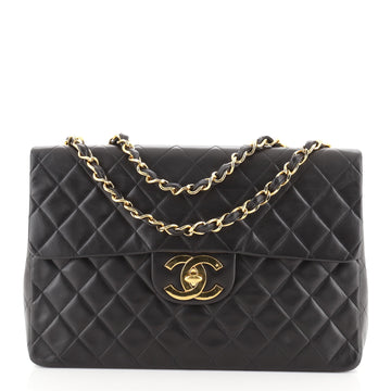 Chanel Vintage Classic Single Flap Bag Quilted Lambskin Maxi