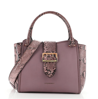 Burberry Buckle Tote Leather with Python Medium
