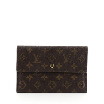 Louis Vuitton Vintage Trifold Wallet Monogram Canvas Long