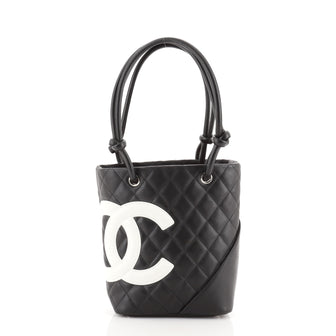 Chanel Cambon Tote Quilted Leather Petite