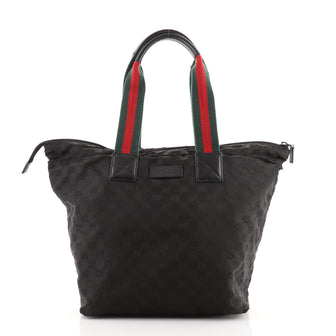Gucci Web Zip Tote GG Nylon Large