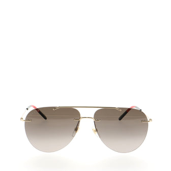 Gucci Web Aviator Sunglasses Acetate and Metal
