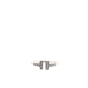 Tiffany & Co. T Wire Ring 18K White Gold with Diamonds 18K White Gold with Diamonds