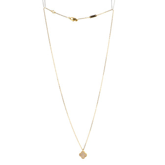 Van Cleef & Arpels Sweet Alhambra Pendant Necklace 18K Yellow Gold and Mother of Pearl