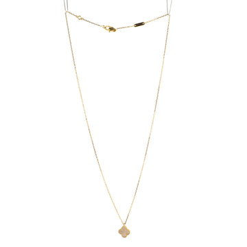 Van Cleef & Arpels Sweet Alhambra Pendant Necklace 18K Yellow Gold and Mother of Pearl