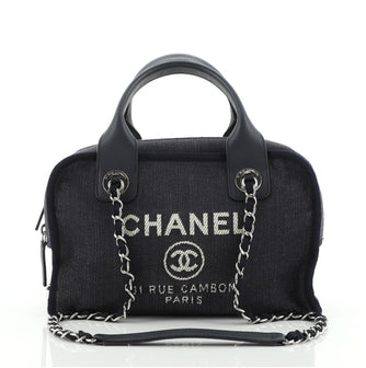 Chanel Deauville Bowling Bag Denim Small