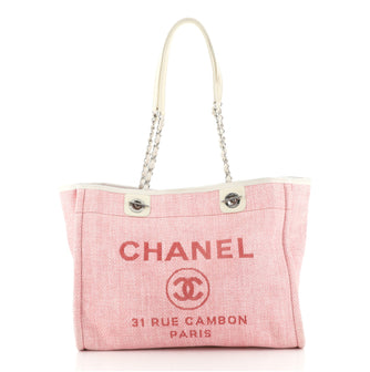 Chanel Deauville Tote Raffia Small