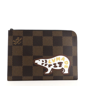 Louis Vuitton Nigo Pochette Jour Limited Edition Printed Giant Damier GM