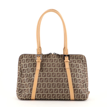 Fendi Belted Shoulder Bag Zucchino Canvas Medium