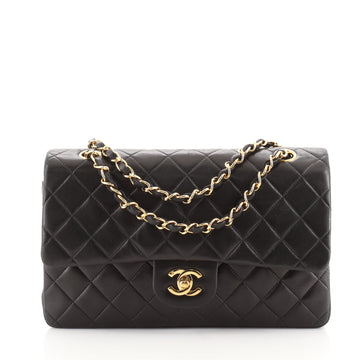 Chanel Vintage Classic Double Flap Bag Quilted Lambskin Medium