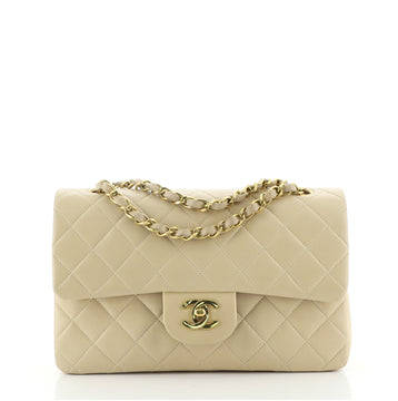 Chanel Vintage Classic Double Flap Bag Quilted Lambskin Small