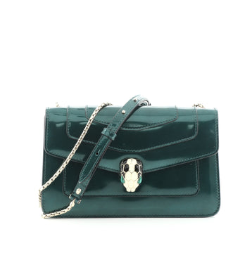Bvlgari Serpenti Forever Shoulder Bag Metallic Leather Small