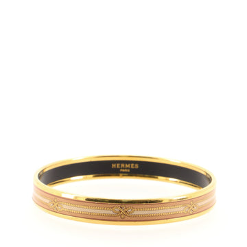 Hermes Bangle Bracelet Printed Enamel Narrow