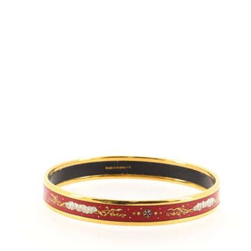 Hermes Bangle Bracelet Printed Enamel Narrow